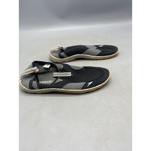 Speedo Mesh Water Shoes black gray pull on size 7/8 M READ - Picture 3 of 6